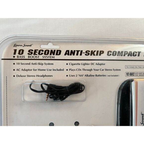 Lenoxx Sound 10 Second Anti-Skip Compact Disc Player, Model CD-78 Unopened - Picture 2 of 5